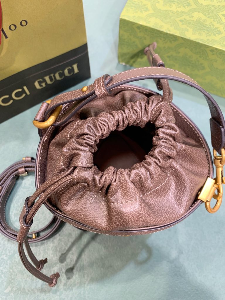 グッチ GUCCI オフィディア GG バケットバッグ 巾着バッグ GG Ophidia ハンドバッグ ブラウン 2WAY ショルダーバッグ 斜め掛けバッグ - 画像 6