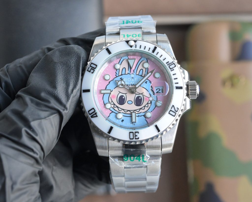 Rolex ロレックス【限定コラボ】ロレックス＆ラブブ 自動巻きメカニカル腕時計✨ 多色エナメル文字盤🔝 904L鋼 40mm🏆 高級感抜群🎁 - 画像 2