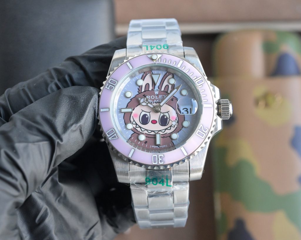 Rolex ロレックス【限定コラボ】ロレックス＆ラブブ 自動巻きメカニカル腕時計✨ 多色エナメル文字盤🔝 904L鋼 40mm🏆 高級感抜群🎁 - 画像 3