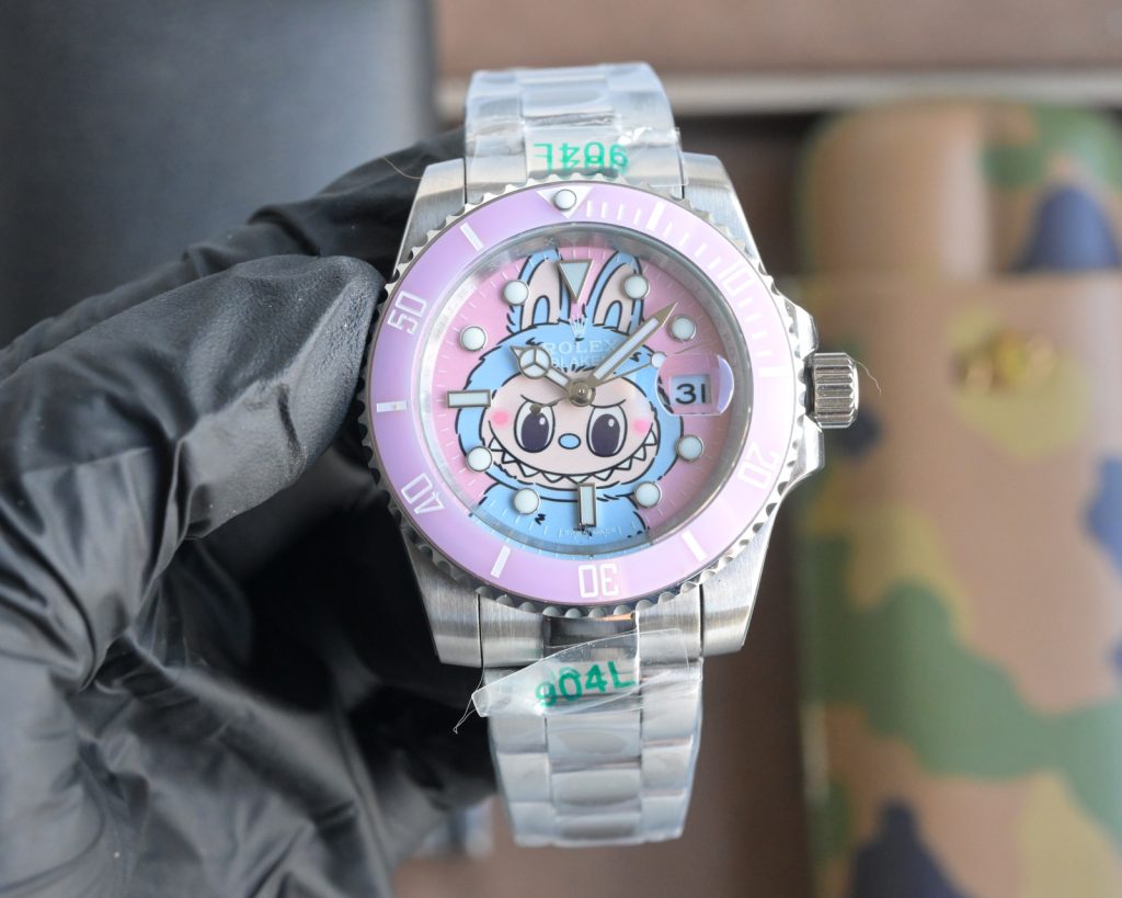 Rolex ロレックス【限定コラボ】ロレックス＆ラブブ 自動巻きメカニカル腕時計✨ 多色エナメル文字盤🔝 904L鋼 40mm🏆 高級感抜群🎁 - 画像 4