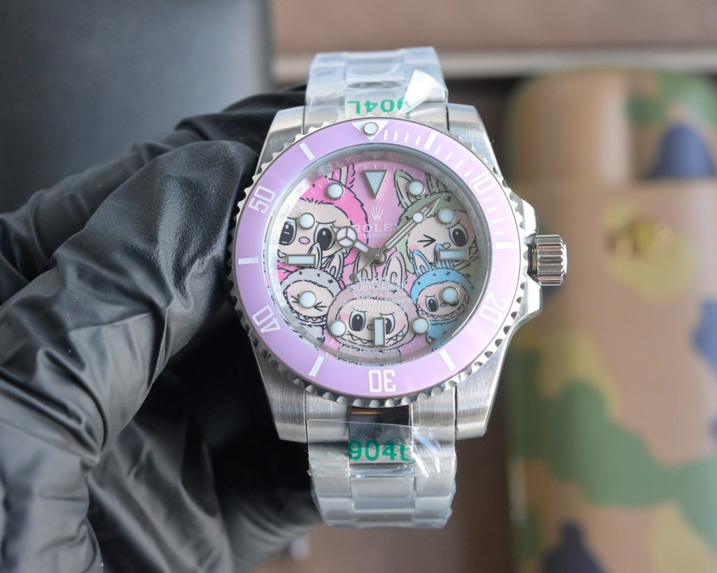 Rolex ロレックス【限定コラボ】ロレックス＆ラブブ 自動巻きメカニカル腕時計✨ 多色エナメル文字盤🔝 904L鋼 40mm🏆 高級感抜群🎁 - 画像 5