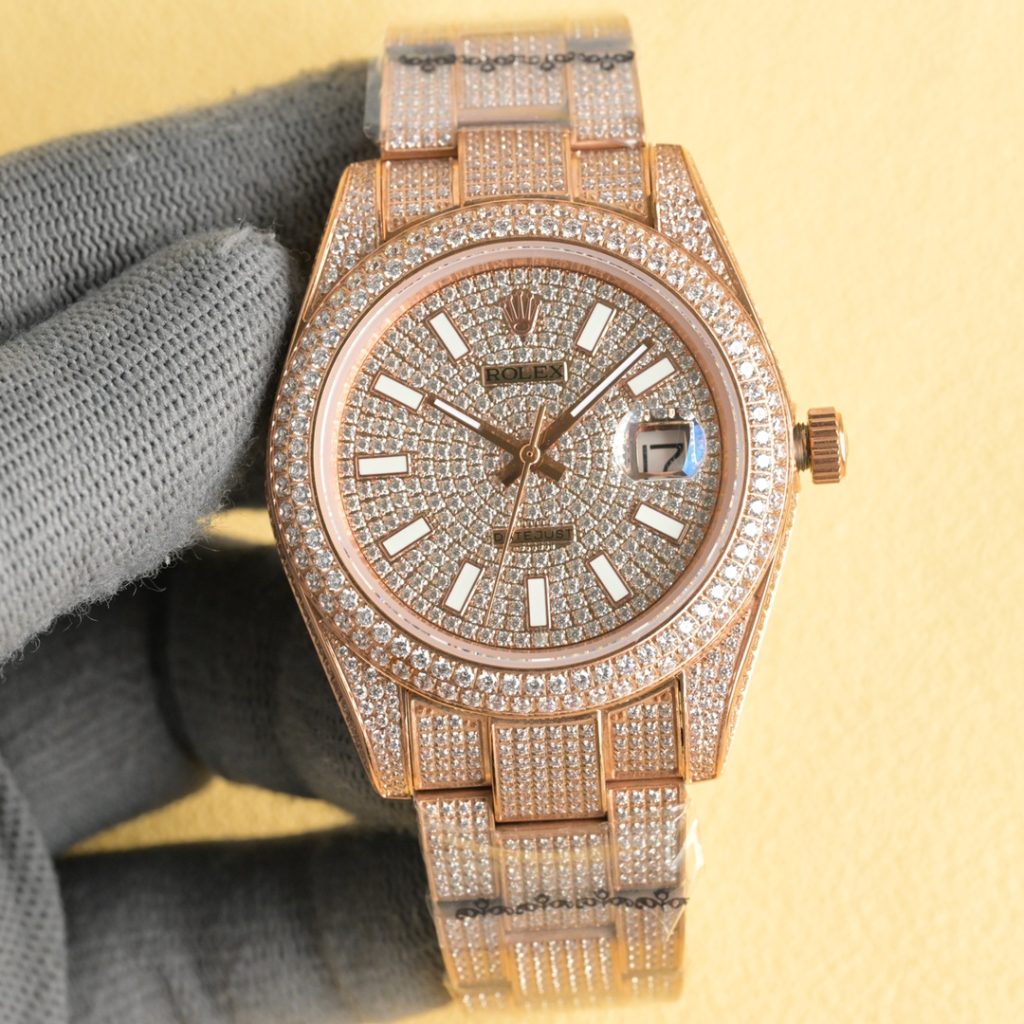 Rolex ロレックス✨💎ロレックスデイトジャスト 41mm 満鑽✨ 2813自動巻き ステンレス サファイアガラス 高級時計💫🔥 - 画像 2