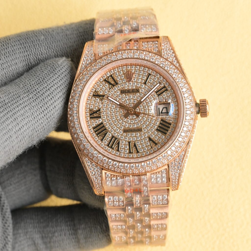 Rolex ロレックス✨💎ロレックスデイトジャスト 41mm 満鑽✨ 2813自動巻き ステンレス サファイアガラス 高級時計💫🔥 - 画像 4