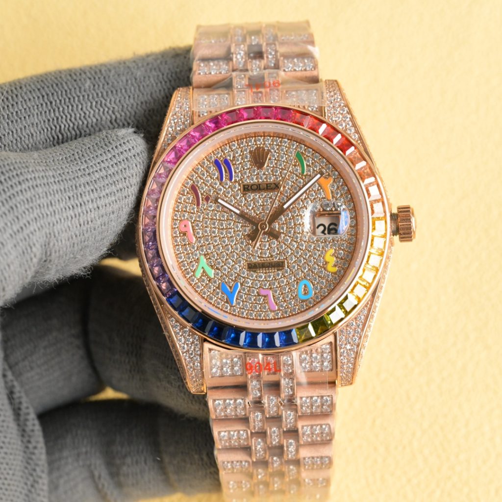 Rolex ロレックス✨💎ロレックスデイトジャスト 41mm 満鑽✨ 2813自動巻き ステンレス サファイアガラス 高級時計💫🔥 - 画像 5