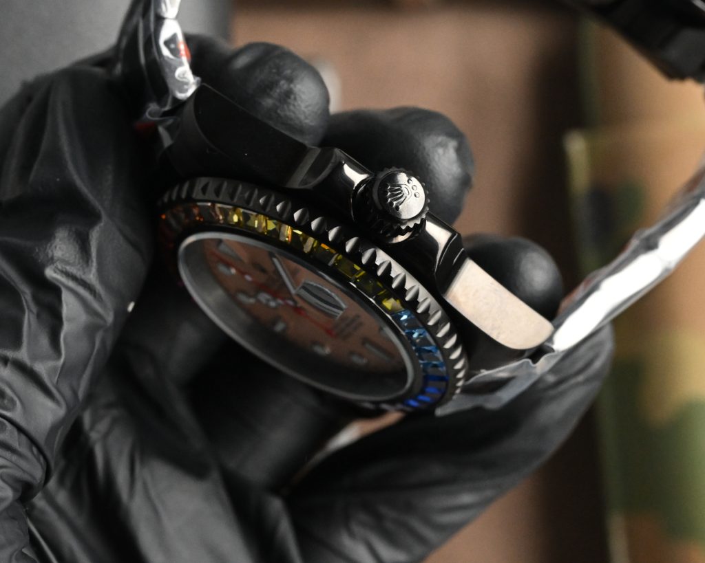 Rolex ロレックス✨ロレックス改造ベース✨天然ジルコン超輝き！40mm自動巻きメンズ腕時計🔥防水💎高級感 - 画像 6