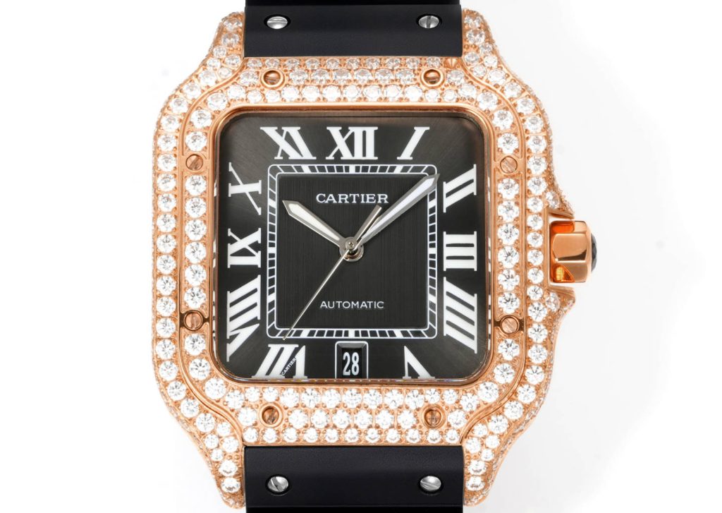 Cartier カルティエ✨Cartier✨ 高級腕時計 サントス 100 メンズ 自動巻き 本革ベルト 💎 メンテナンス済み ⌚️ 💼 美品 🎁 ギフトに最適 - 画像 5