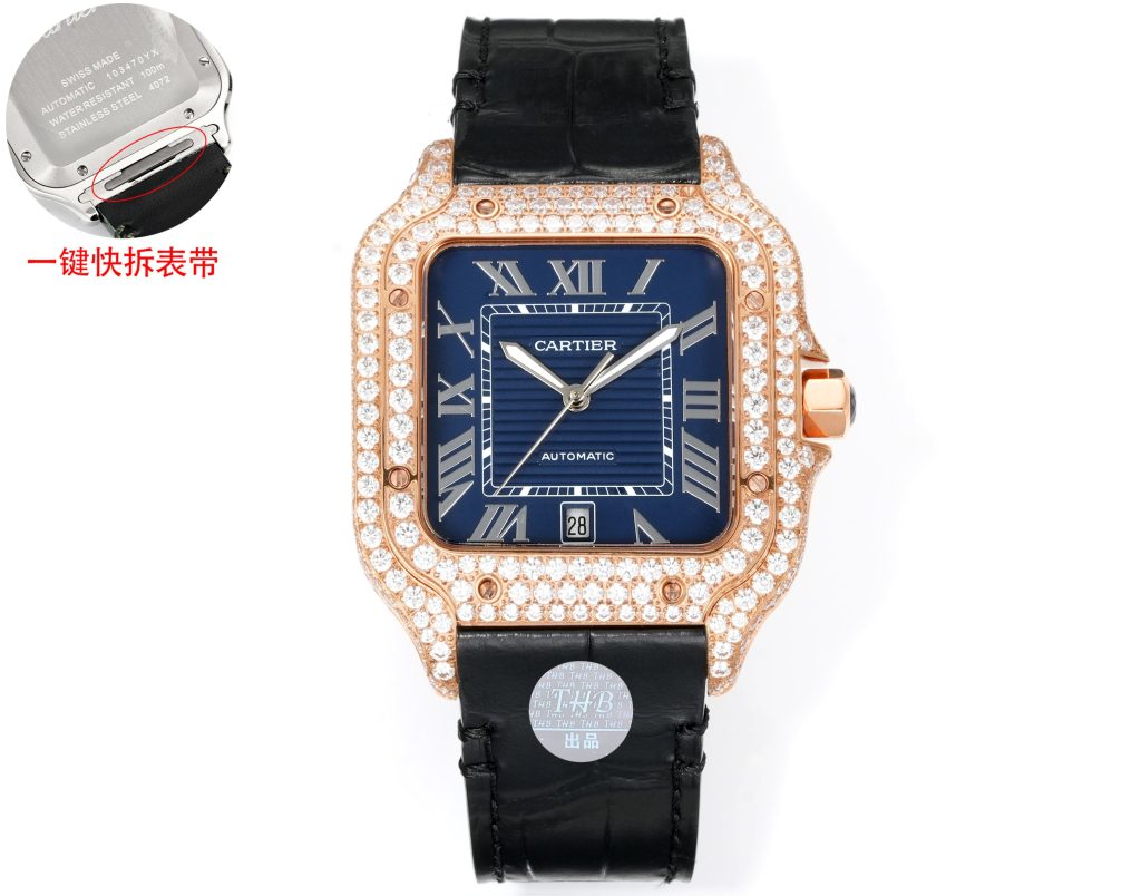 Cartier カルティエ✨【Cartier サントス 100】✨ 高級腕時計 💎 メンズ ラグジュアリー 人気モデル ⌚ ギフトに最適 🎁 - 画像 3