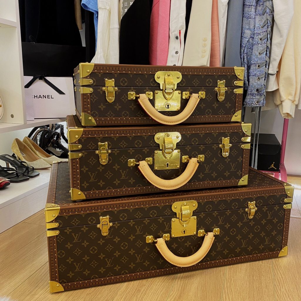 【ルイヴィトン】ハードトランク 小物収納ボックス モノグラムキャンバス ヴィンテージ風 高級感のある逸品 - 画像 2