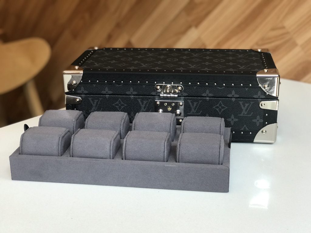 【ルイヴィトン】腕時計収納トランク 8個用 モノグラム帆布 手作り 貴重品収納付 高級感溢れる逸品 - 画像 4