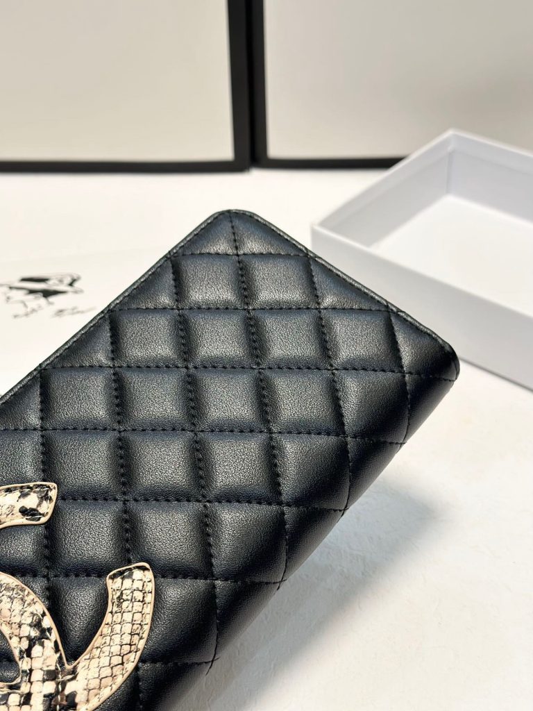【シャネル】キャビアスキン 長財布 ココマーク金具 ブラック 上品で実用的なレディースウォレット - 画像 5