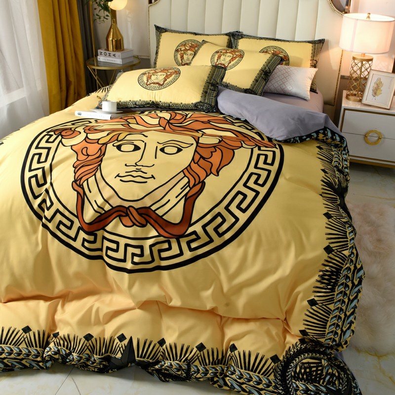 Versace ヴェルサーチ　掛け布団カバーセット4点　ダブルサイズ/キングサイズベッド　綿生地ベッドカバー　新居寝具用品　選べる5種 - 画像 2