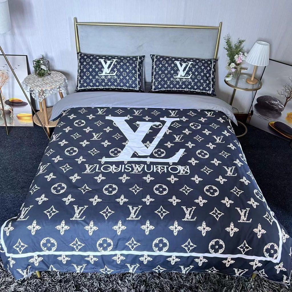 人気 LOUIS VUITTON ルイ ヴィトン 掛け布団カバーセット4点 ダブルサイズ/キングサイズベッド 綿生地 ベッドカバー 新居寝具用品 モノグラム 4色 - 画像 2