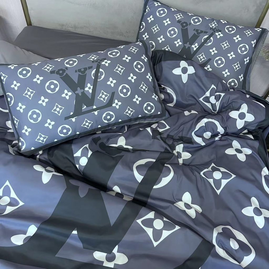 人気 LOUIS VUITTON ルイ ヴィトン 掛け布団カバーセット4点 ダブルサイズ/キングサイズベッド 綿生地 ベッドカバー 新居寝具用品 モノグラム 4色 - 画像 7