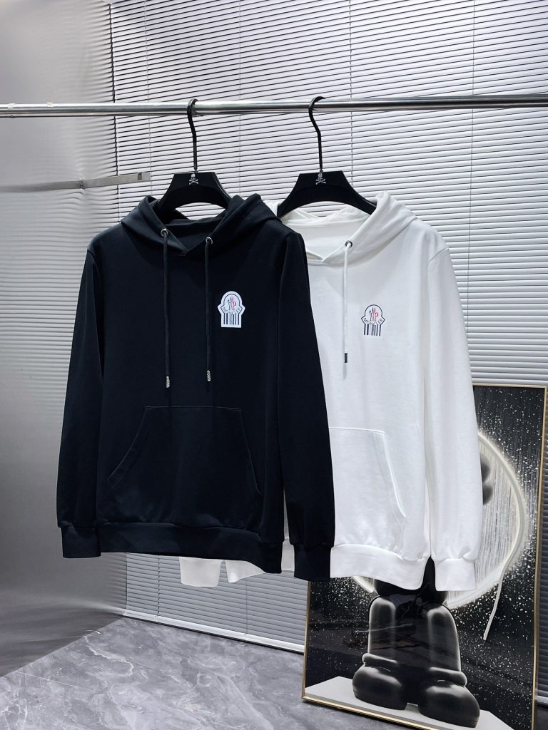 Monclerモンクレール 2色 ロゴプリント フーデッドスウェットシャツ - 画像 5