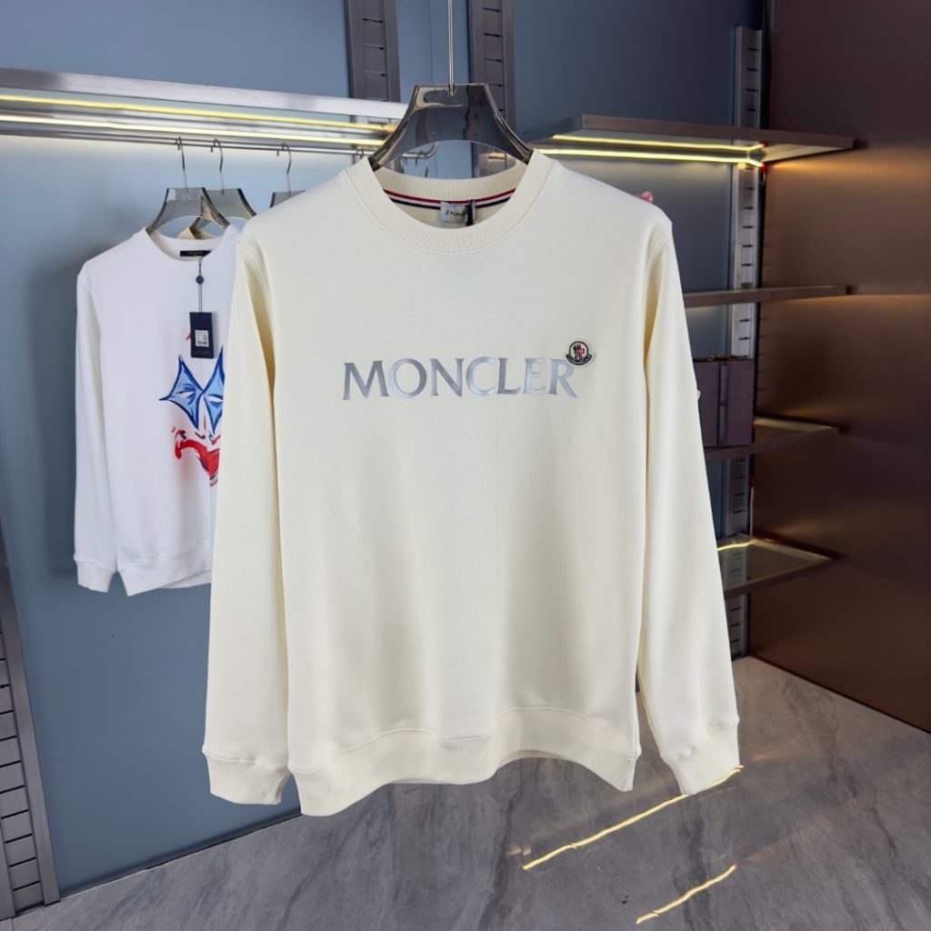 Monclerモンクレール ロゴスウェットシャツ 3色 メンズ 半袖 2024秋冬新作 - 画像 2