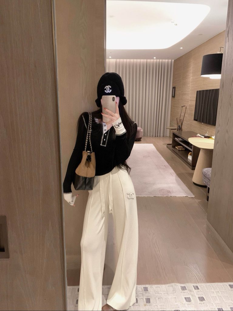 シャネル パンツ 2色入 着脱簡単 レディース ウールロングパンツ - 画像 4