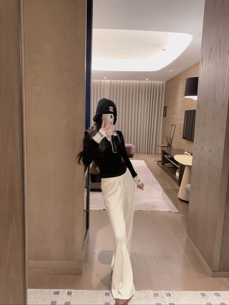 シャネル パンツ 2色入 着脱簡単 レディース ウールロングパンツ - 画像 5
