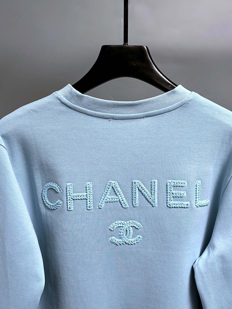 chanel レディース ロングスリーブTシャツ ブルーグレー 綿100% 1枚|1枚|1枚|1枚|1枚|1枚|1枚|1枚|1枚|1枚 - 画像 8