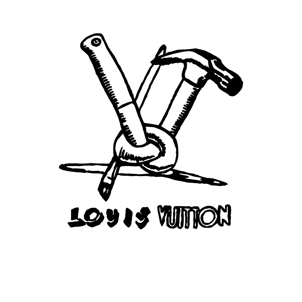 Louis Vuittonルイ・ヴィトン 半袖スウェットシャツ ホワイト 100%コットン 春夏着用可能 - 画像 4