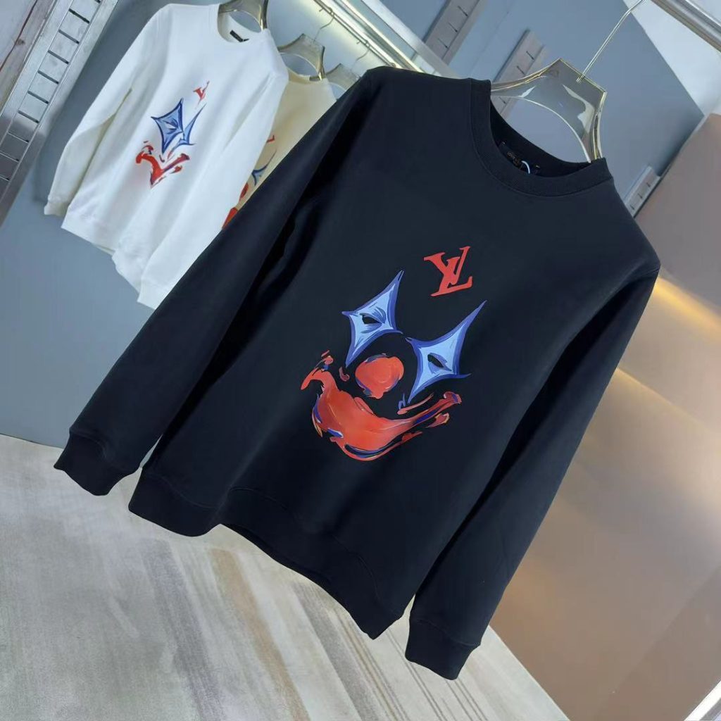 Louis Vuittonルイ・ヴィトン 黒 ニット ロゴプリント 半袖Tシャツ 1色 - 画像 3