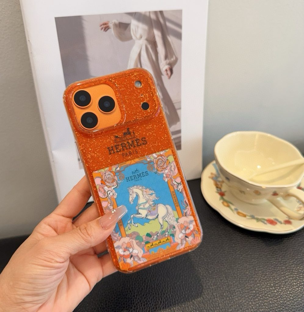 iPhoneケースオレンジ フルカバーフォンケース - 画像 3