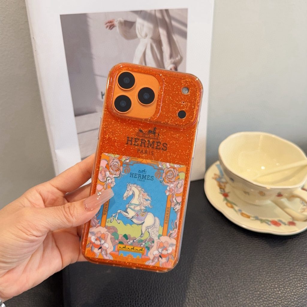 iPhoneケースオレンジ フルカバーフォンケース - 画像 4