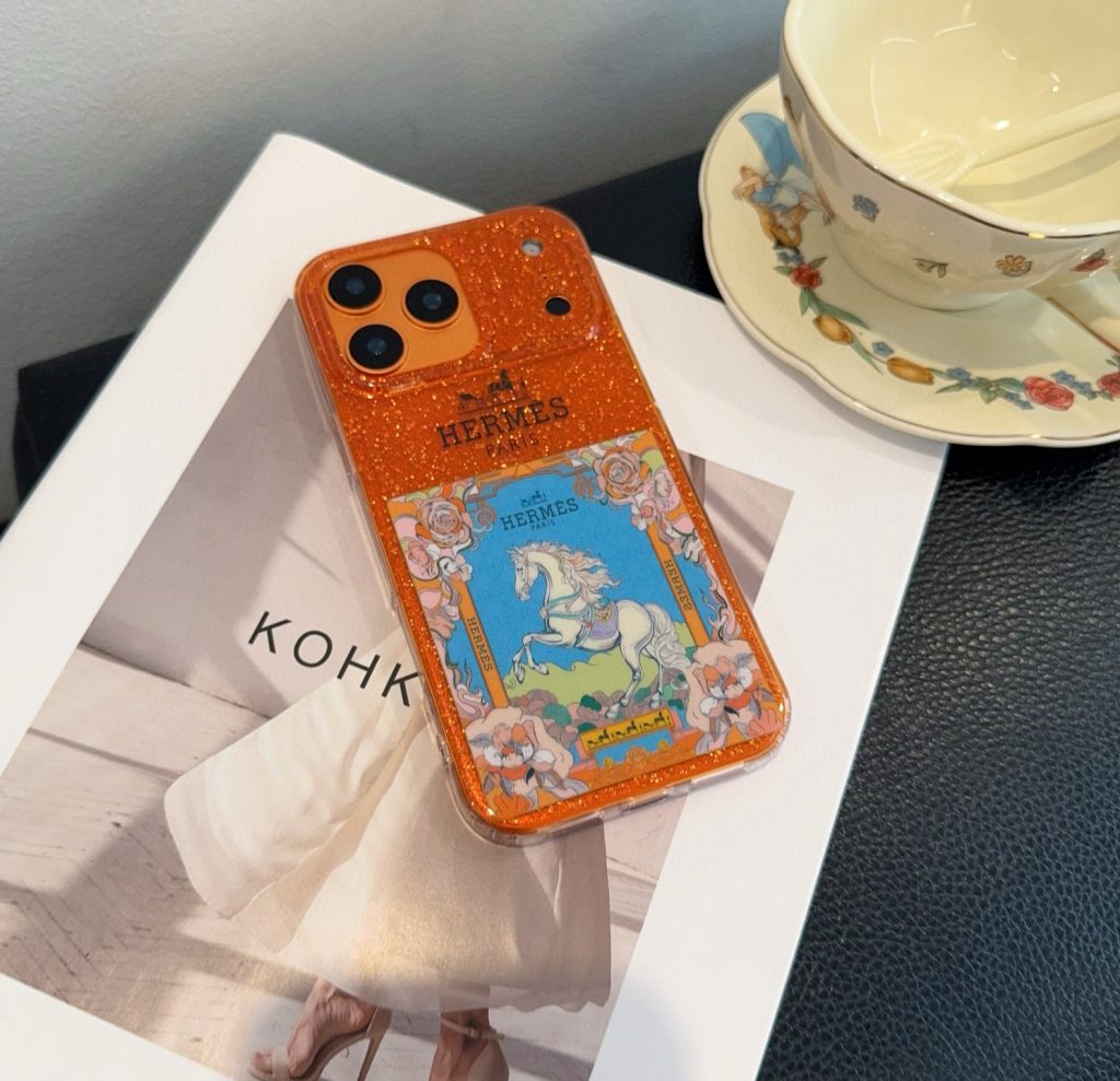 iPhoneケースオレンジ フルカバーフォンケース - 画像 8
