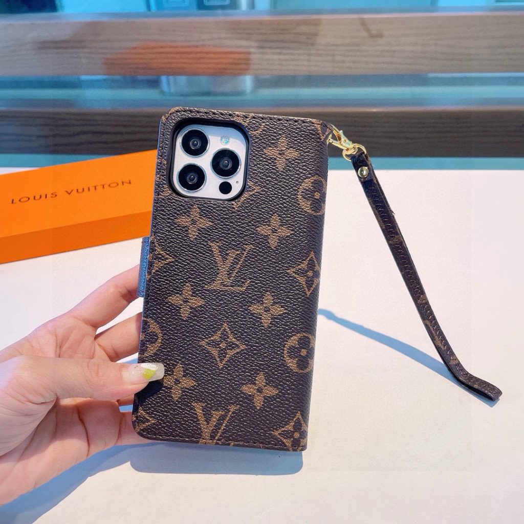 iPhoneケースルイヴィトン風 ブック型スマホケース シンプルデザイン 1色入 📱 - 画像 5
