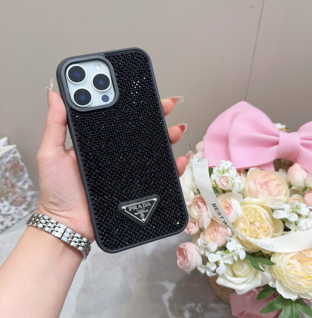 iPhoneケース✨華やかなPRADA iPhoneケース ブラック 2色入 - 画像 2