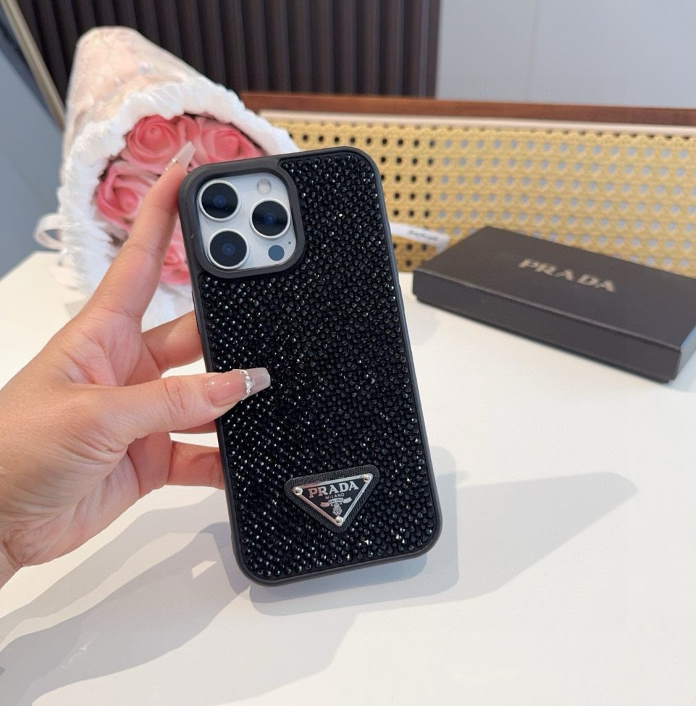 iPhoneケース✨華やかなPRADA iPhoneケース ブラック 2色入 - 画像 7