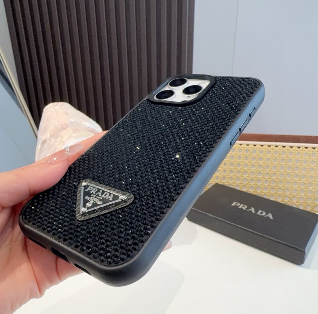 iPhoneケース✨華やかなPRADA iPhoneケース ブラック 2色入 - 画像 8