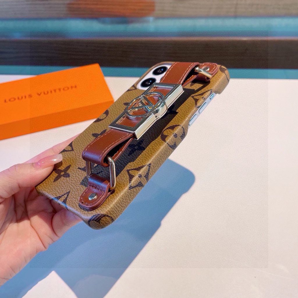 iPhoneケースラウンド付きのLouis Vuitton風スマホケース 2色入 🌟 - 画像 5