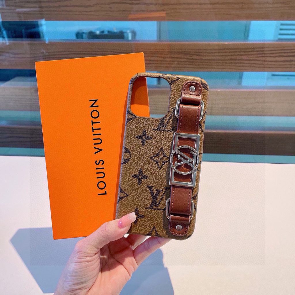 iPhoneケースラウンド付きのLouis Vuitton風スマホケース 2色入 🌟 - 画像 7