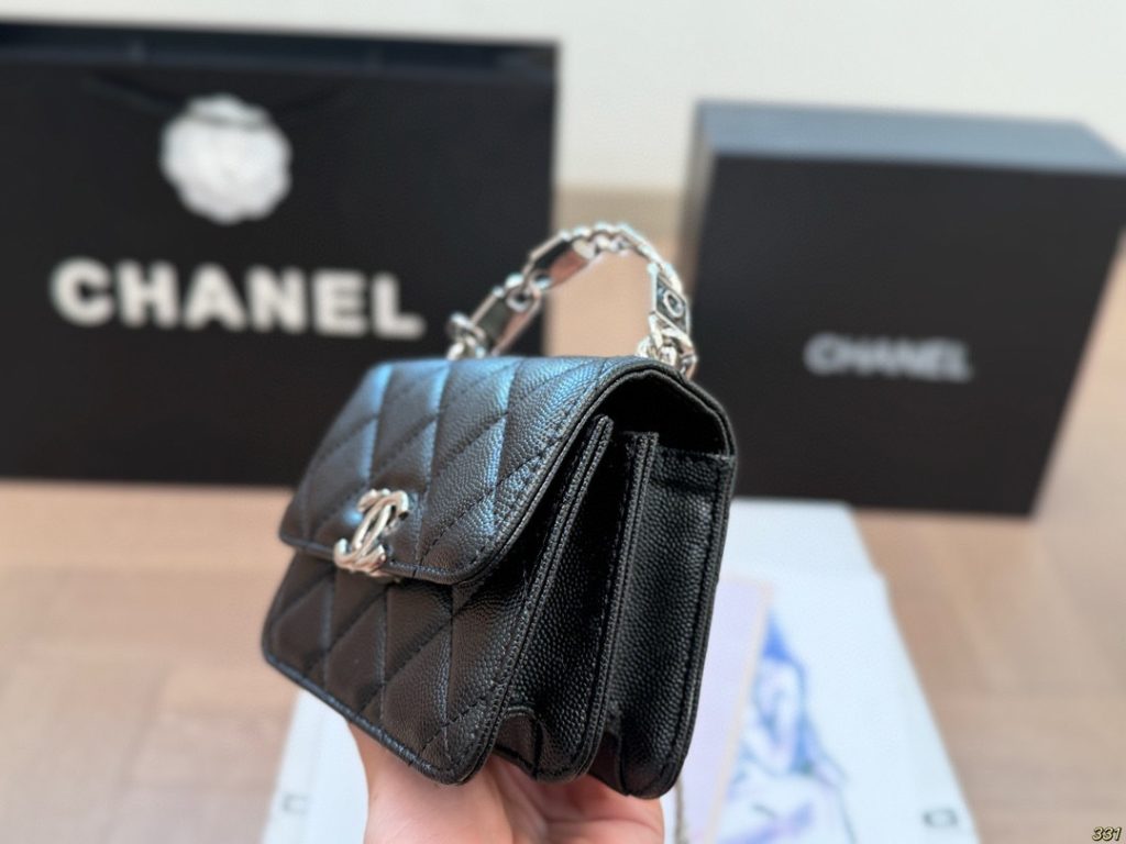 Chanel ミニポシェット 2色 | ファッション ショルダーバッグ 🖤🤍 - 画像 4