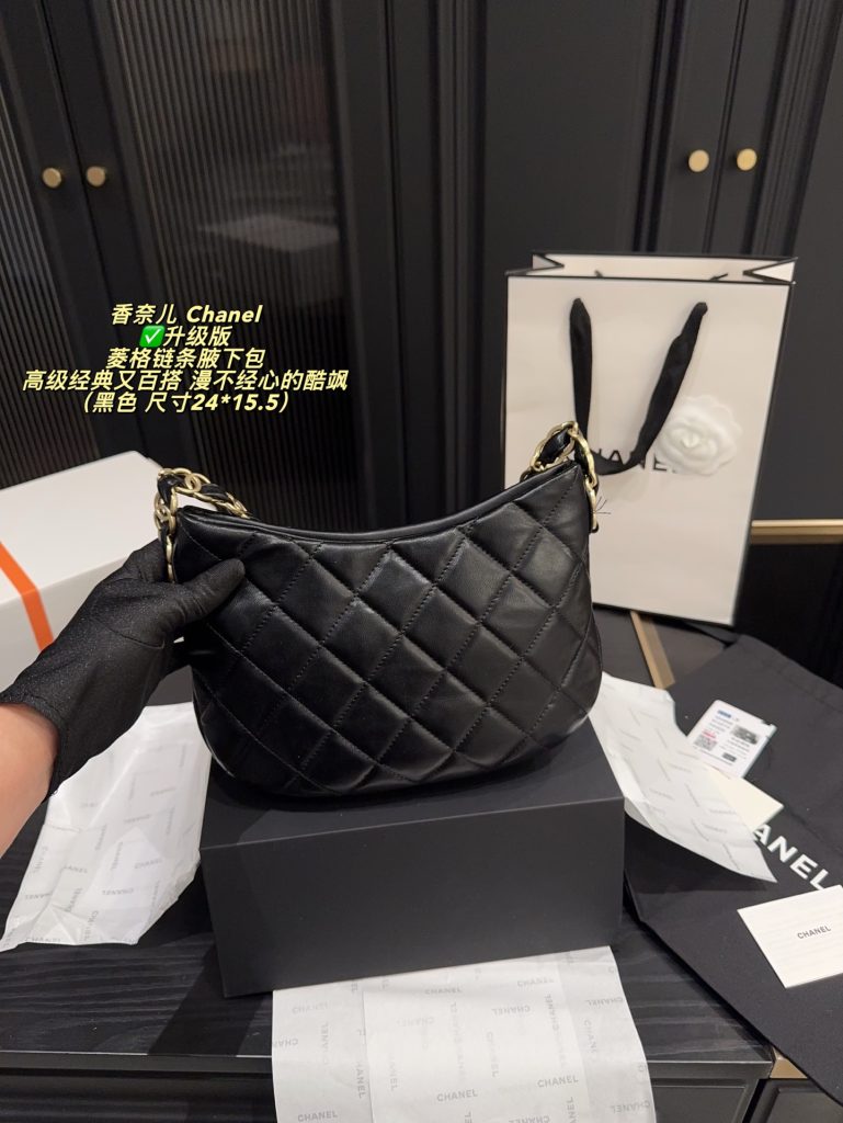 黒のChanel マトラッセ ハンドバッグ 24*15.5cm 💼✨ - 画像 3