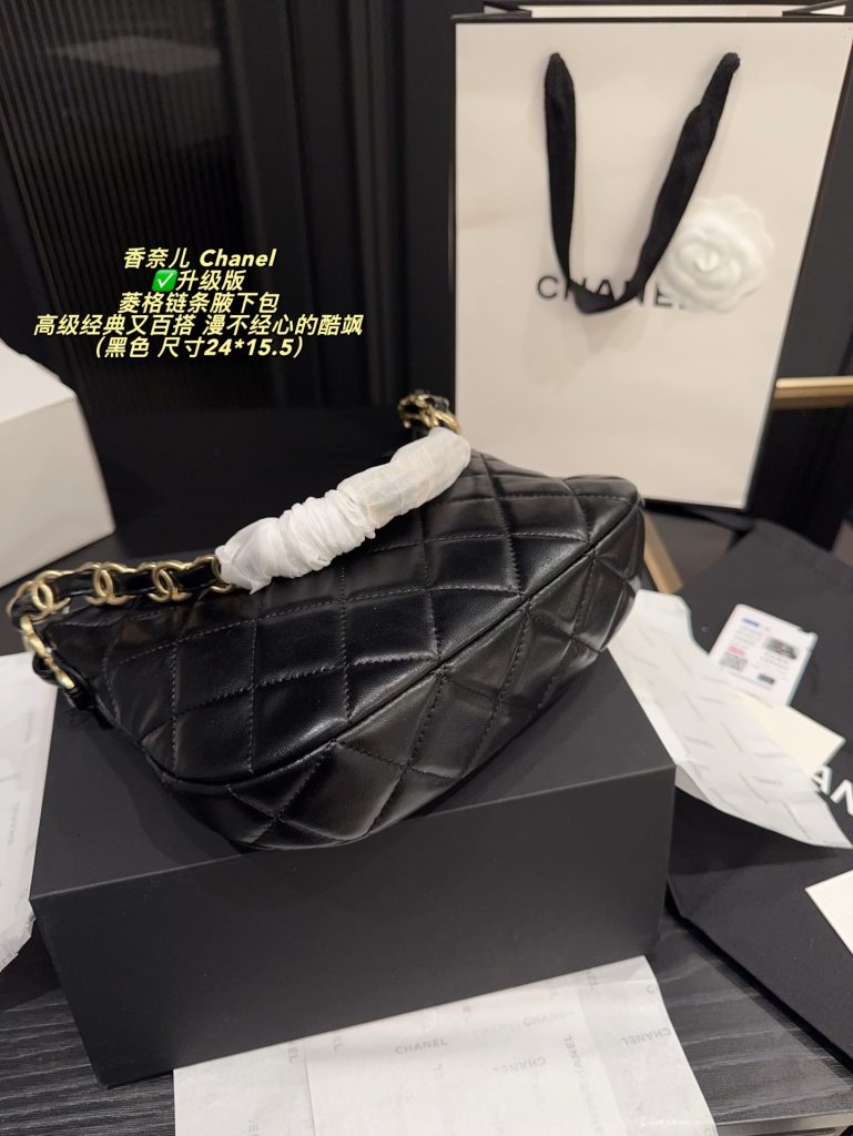 黒のChanel マトラッセ ハンドバッグ 24*15.5cm 💼✨ - 画像 6