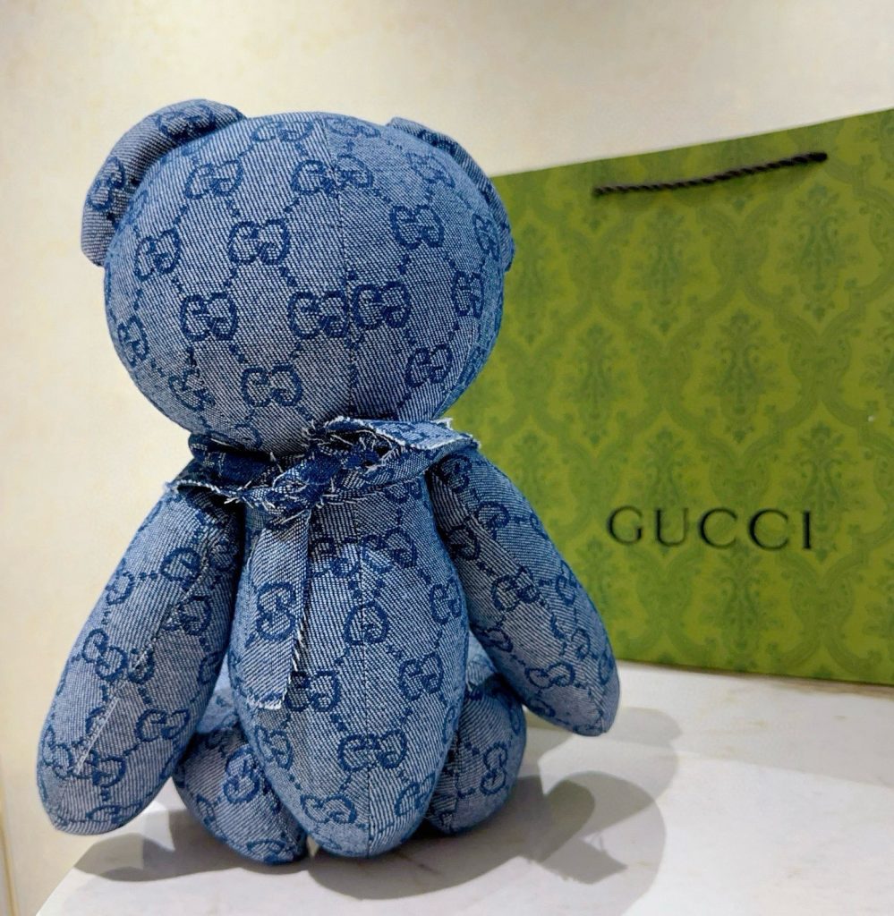 GUCCI デニム ベア おもちゃ ブルーレッド 1色入 🧸 - 画像 5