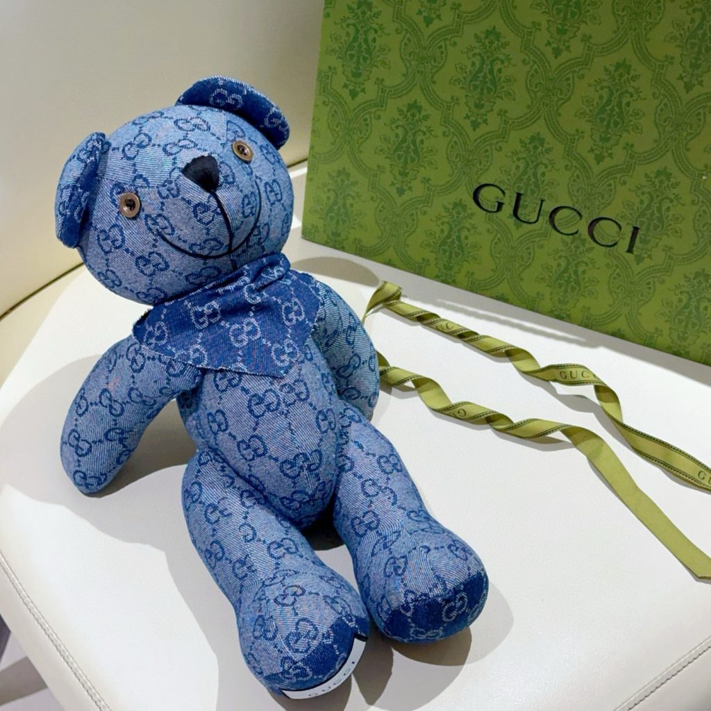 GUCCI デニム ベア おもちゃ ブルーレッド 1色入 🧸 - 画像 6