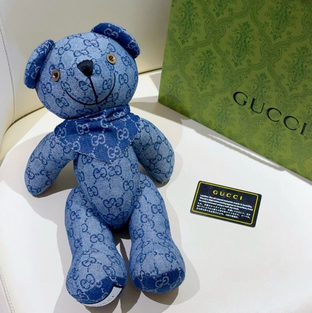 GUCCI デニム ベア おもちゃ ブルーレッド 1色入 🧸 - 画像 7