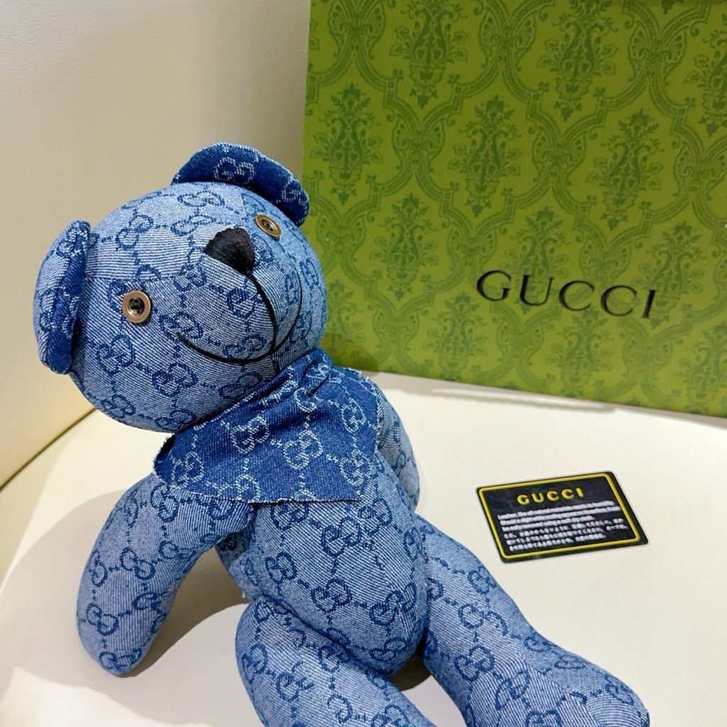 GUCCI デニム ベア おもちゃ ブルーレッド 1色入 🧸 - 画像 8