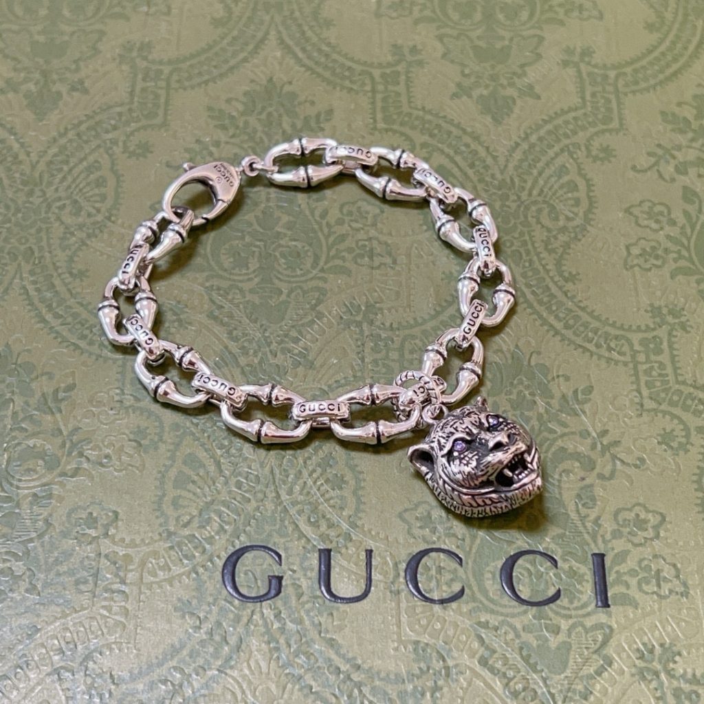 GUCCI ブレスレット チタン製 シルバー ブレスレット 2色入 🐆 - 画像 6