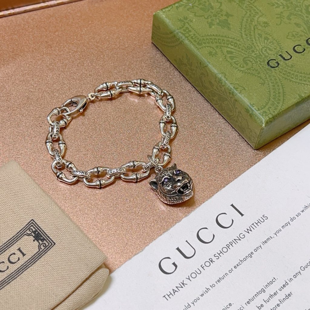 GUCCI ブレスレット チタン製 シルバー ブレスレット 2色入 🐆 - 画像 8