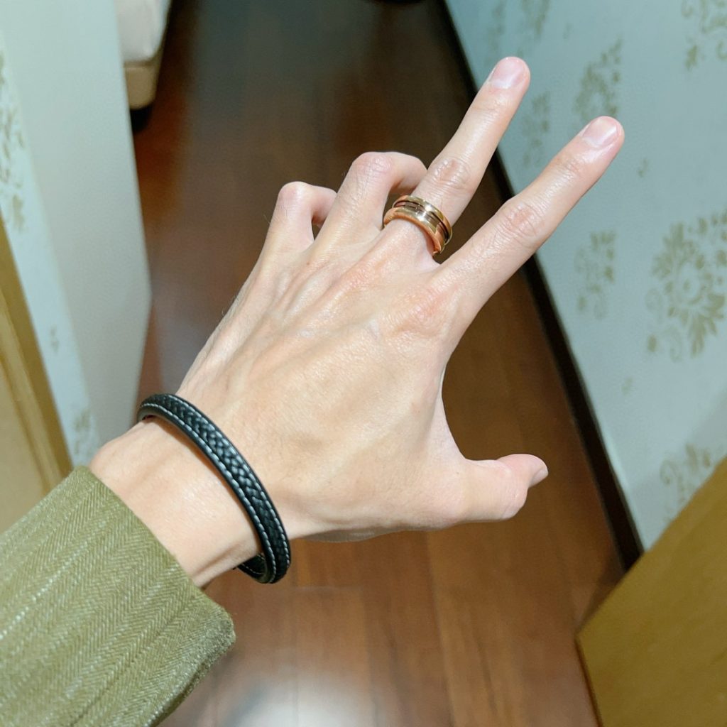 BVLGARI ブルガリ ブレスレット 2本セット ローズゴールド 2色入 🌟 - 画像 6