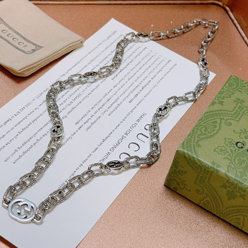 GUCCI ネックレス 2色 男用 メンズ シルバー 💎 - 画像 2