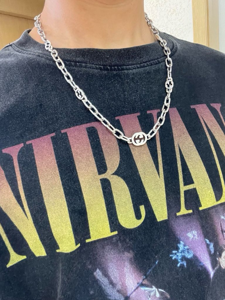 GUCCI ネックレス 2色 男用 メンズ シルバー 💎 - 画像 3
