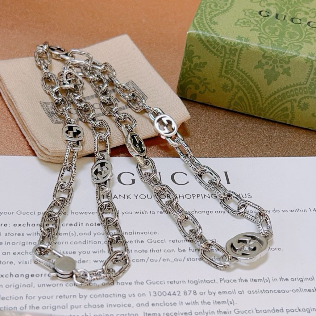 GUCCI ネックレス 2色 男用 メンズ シルバー 💎 - 画像 5