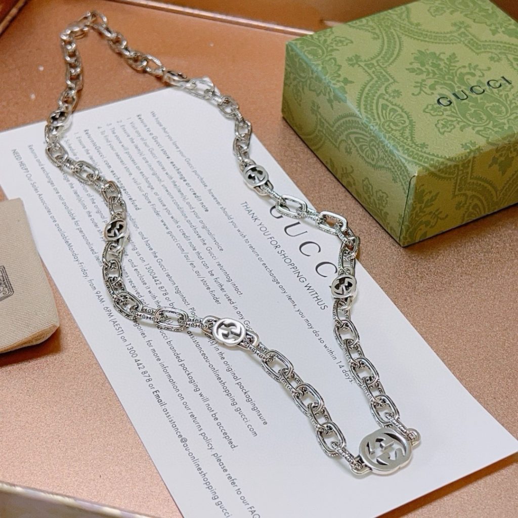 GUCCI ネックレス 2色 男用 メンズ シルバー 💎 - 画像 8