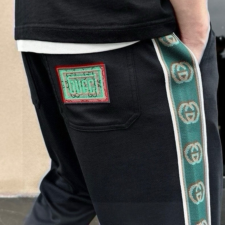 GUCCI メンズ トラックパンツ 黒 ネイビー 2色入 - 画像 6