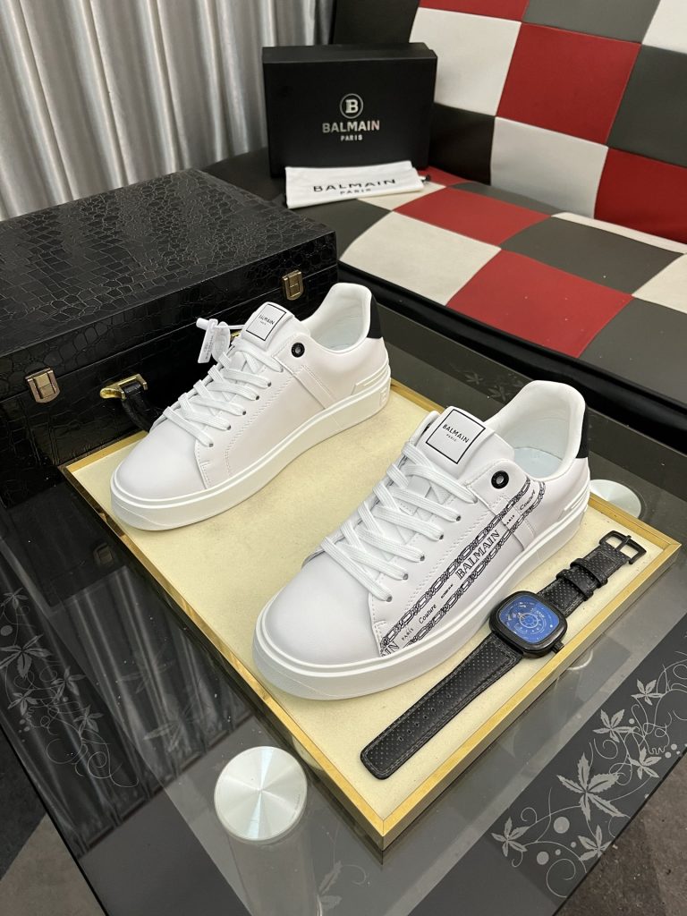 BALMAIN パリ メンズ スニーカー 白 1色 ᐅ - 画像 2