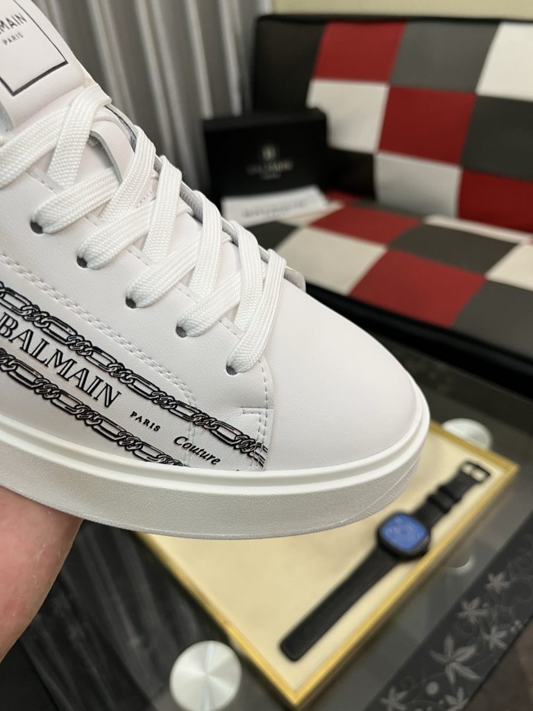 BALMAIN パリ メンズ スニーカー 白 1色 ᐅ - 画像 6